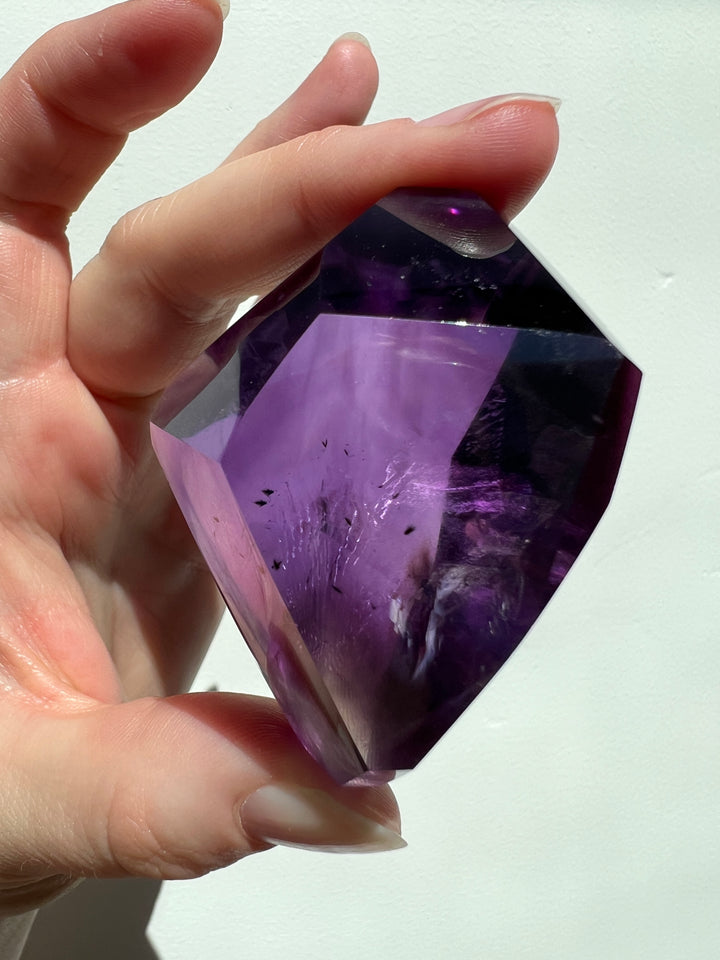 High Grade Polished Amethyst filled with Phantoms