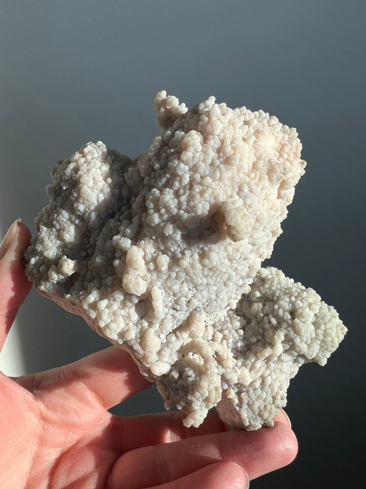 Danburite cluster with botryoidal Calcite