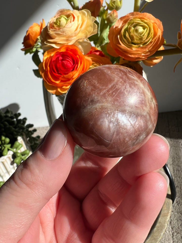 Peach Sunstone/Moonstone Sphere | 40mm (12)