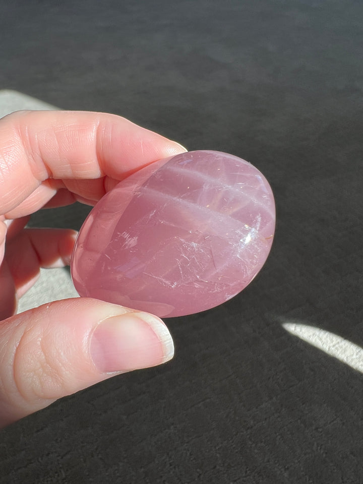 Star Rose Quartz Palmstone 8