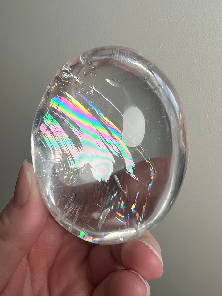 Rainbow Clear Quartz Palmstone (2)