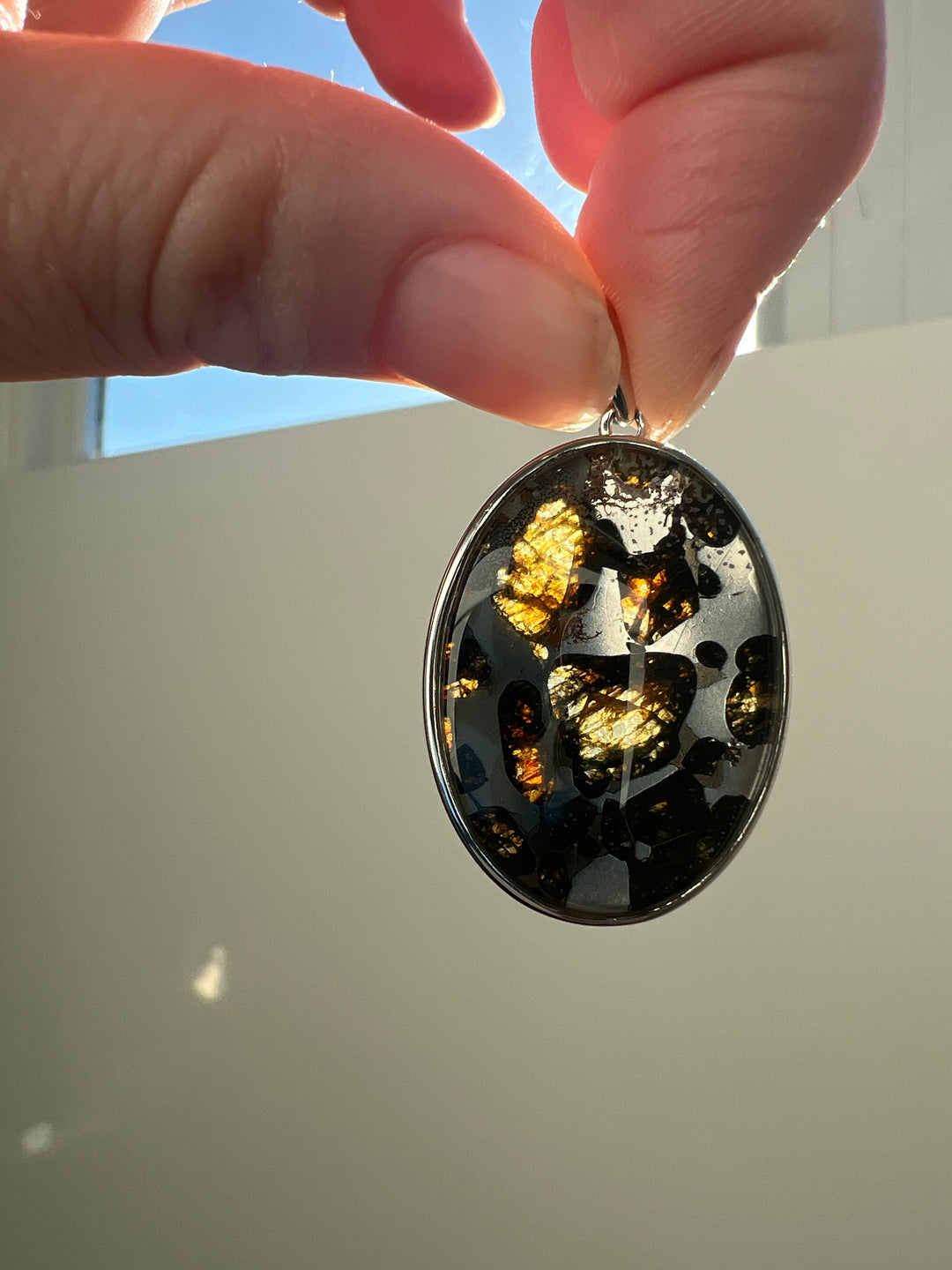 Sericho Pallasite Meteorite Pendant 2