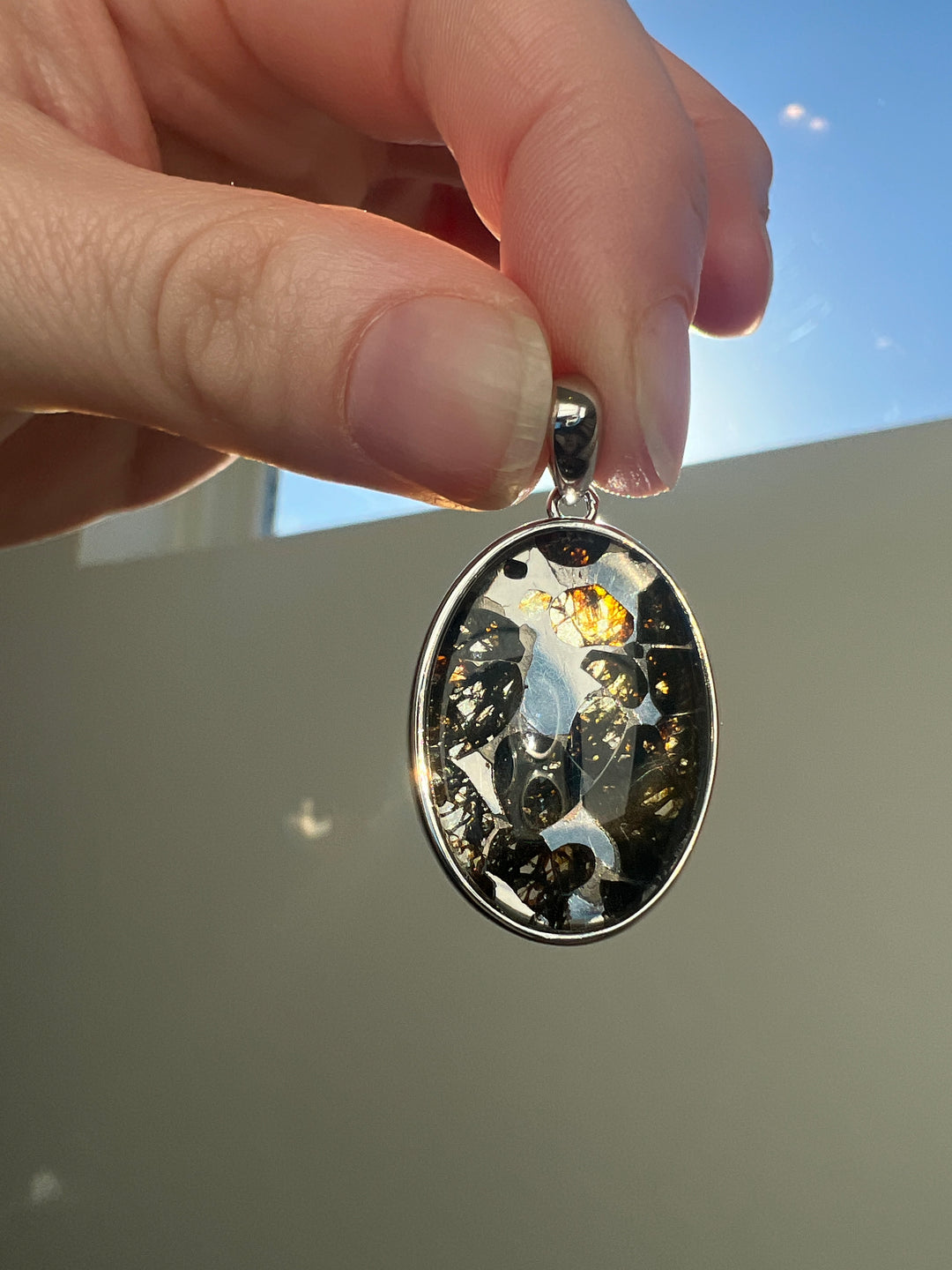 Sericho Pallasite Meteorite Pendant 5