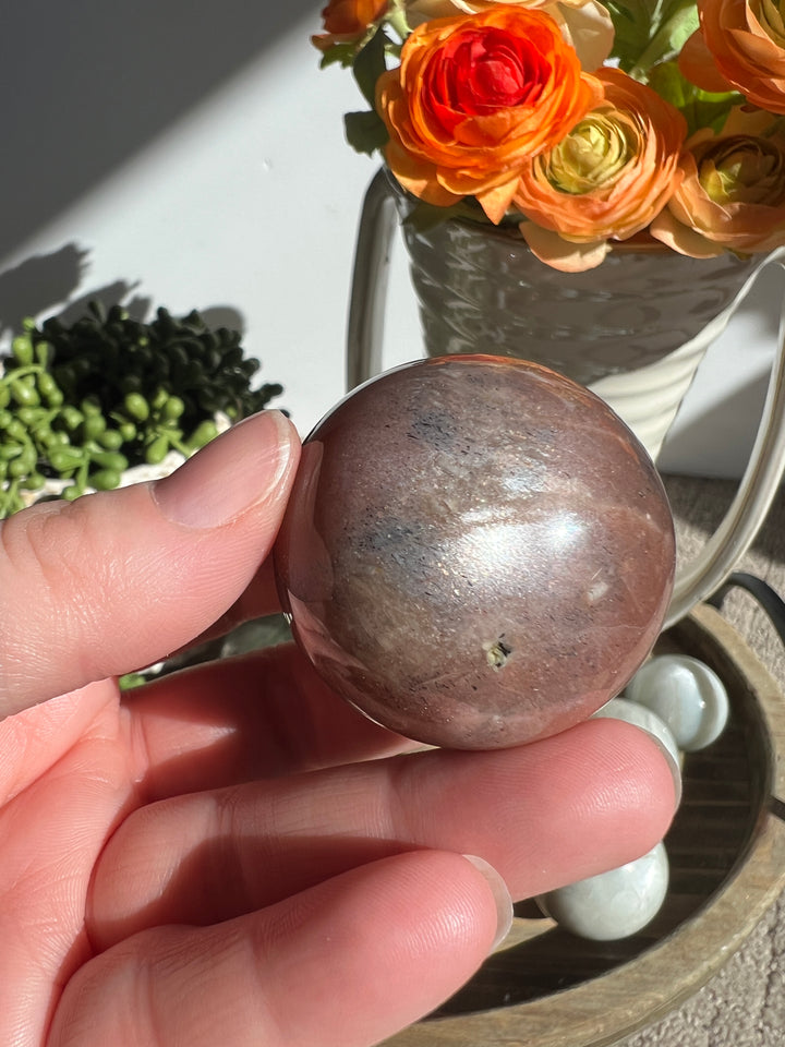 Peach Sunstone/Moonstone Sphere | 41mm (14)