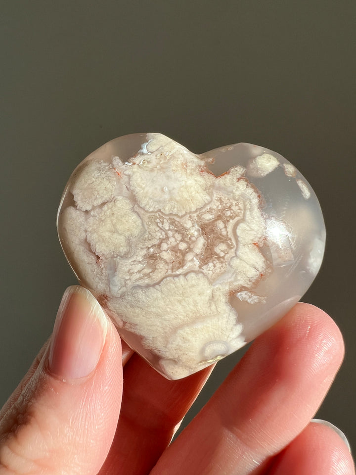 Flower Agate Heart (9)