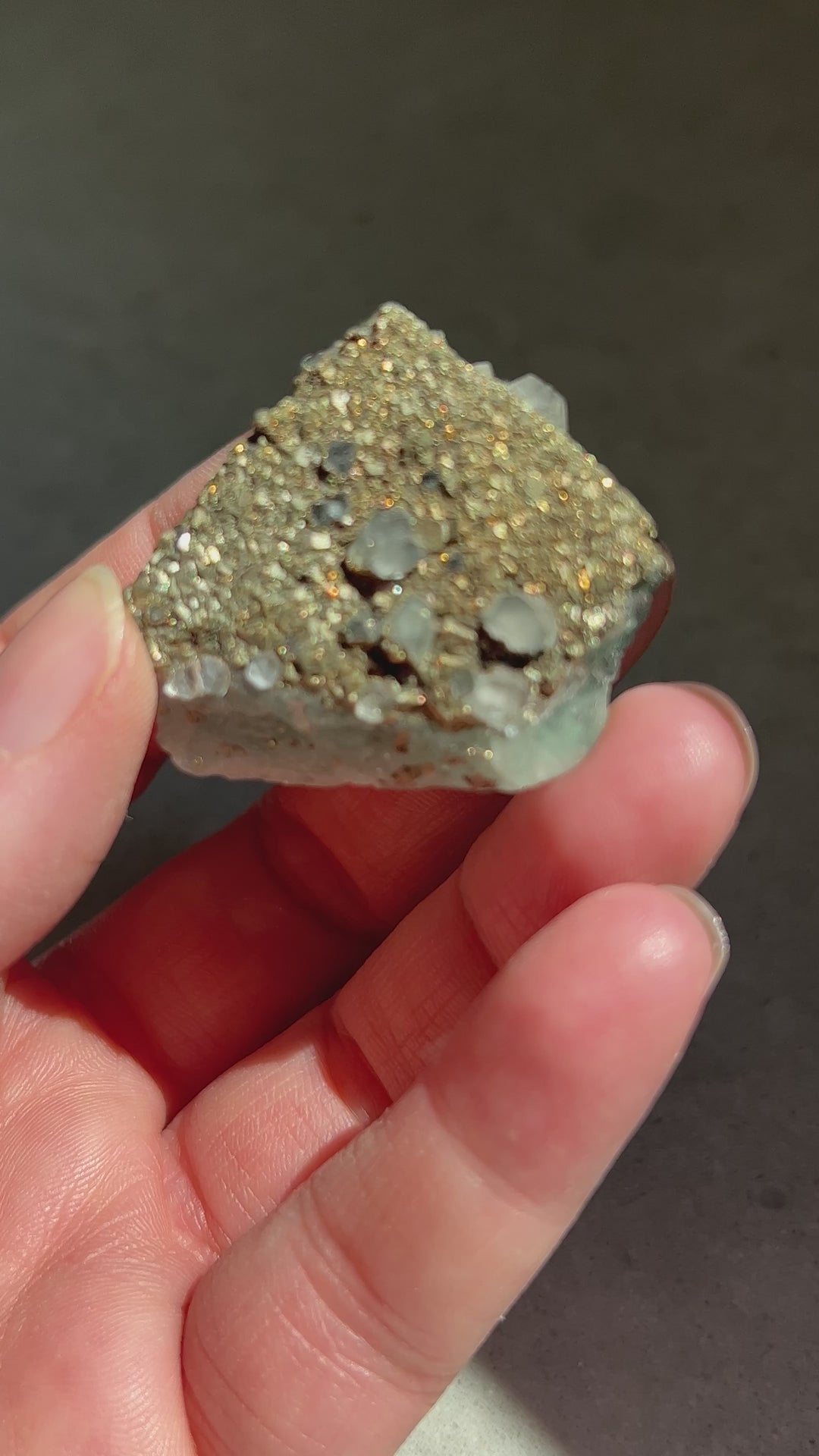 Pyrite Coated Fluorite w/Quartz