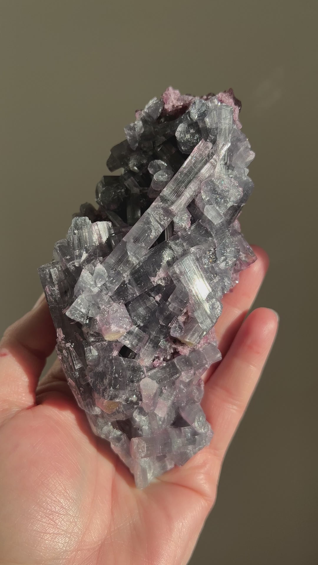 Purple Tourmaline with Lepidolite Cluster Specimen (1)