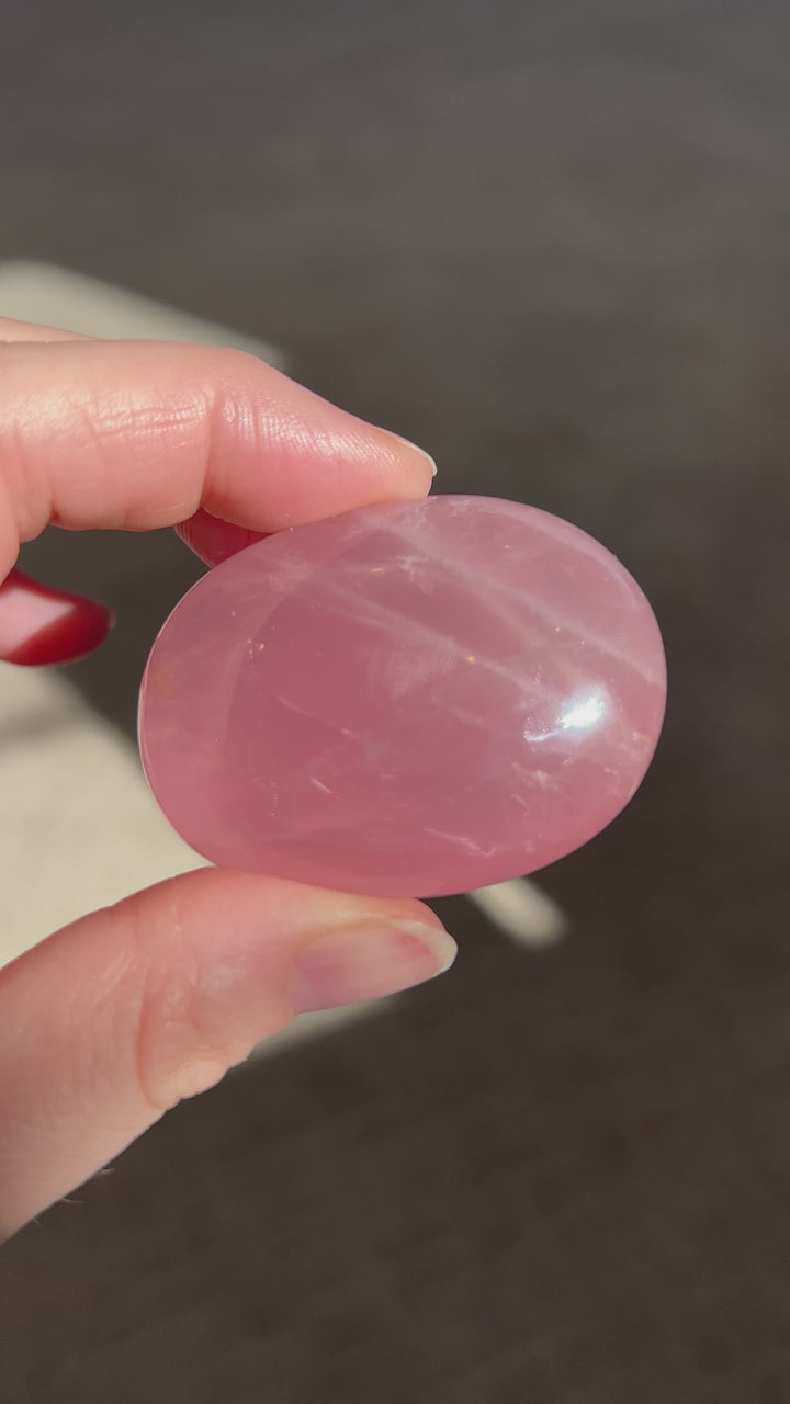 Star Rose Quartz Palmstone 8