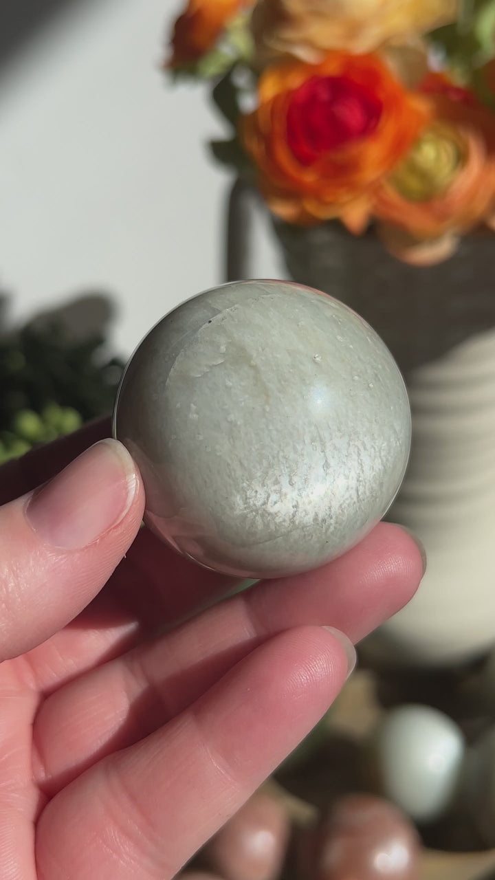 Silver Flash Moonstone Sphere | 42mm (4)