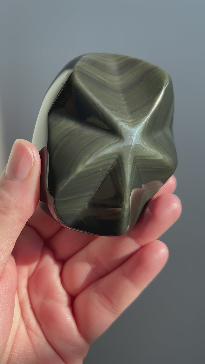 Rainbow Obsidian Star