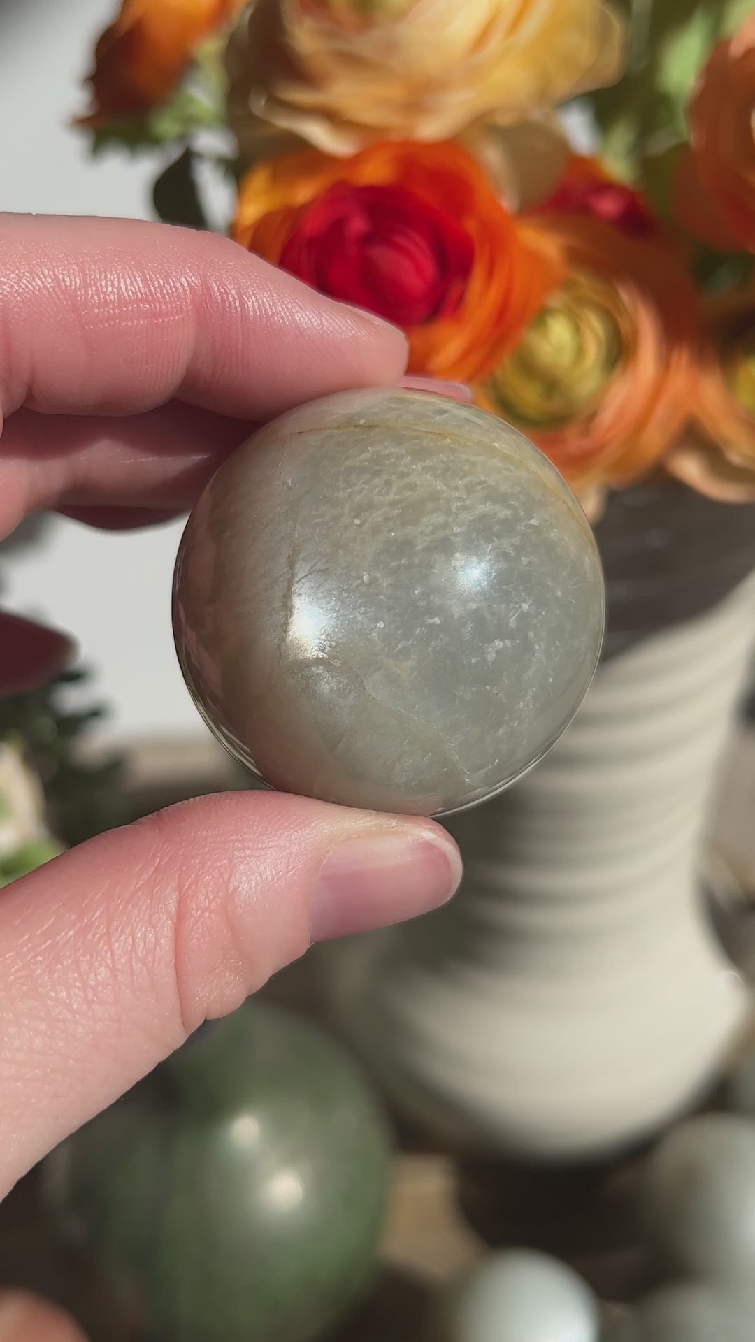 Silver Flash Moonstone Sphere | 42mm (12)