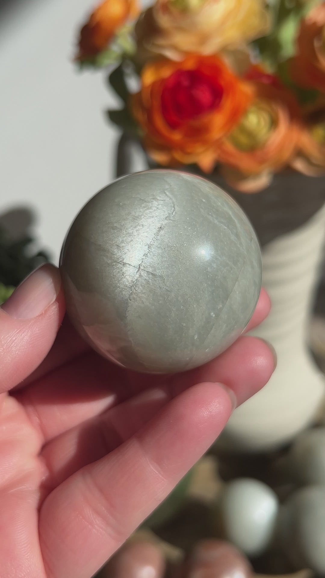 Silver Flash Moonstone Sphere | 48mm (3)