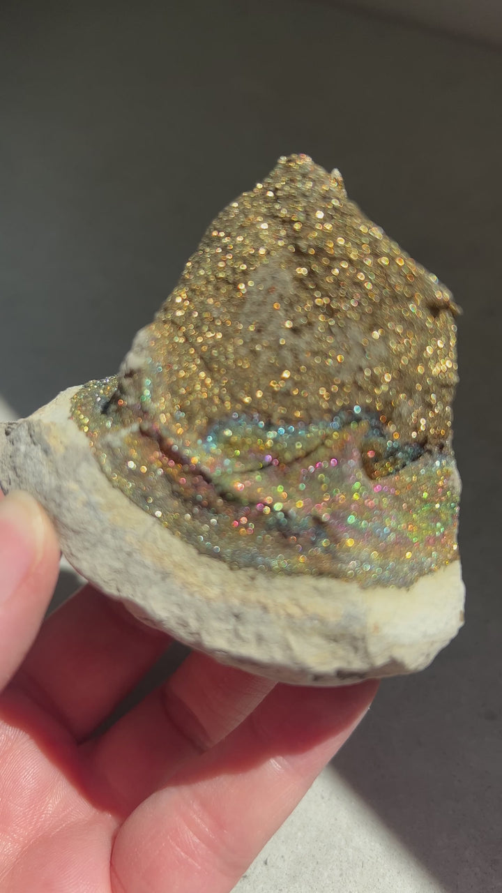 Iridescent Rainbow Pyrite Geode | 230g