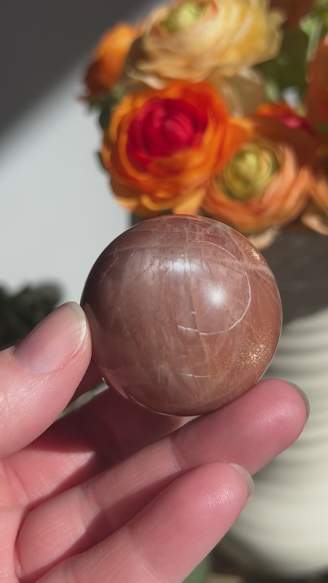 Peach Sunstone/Moonstone Sphere | 40mm (10)