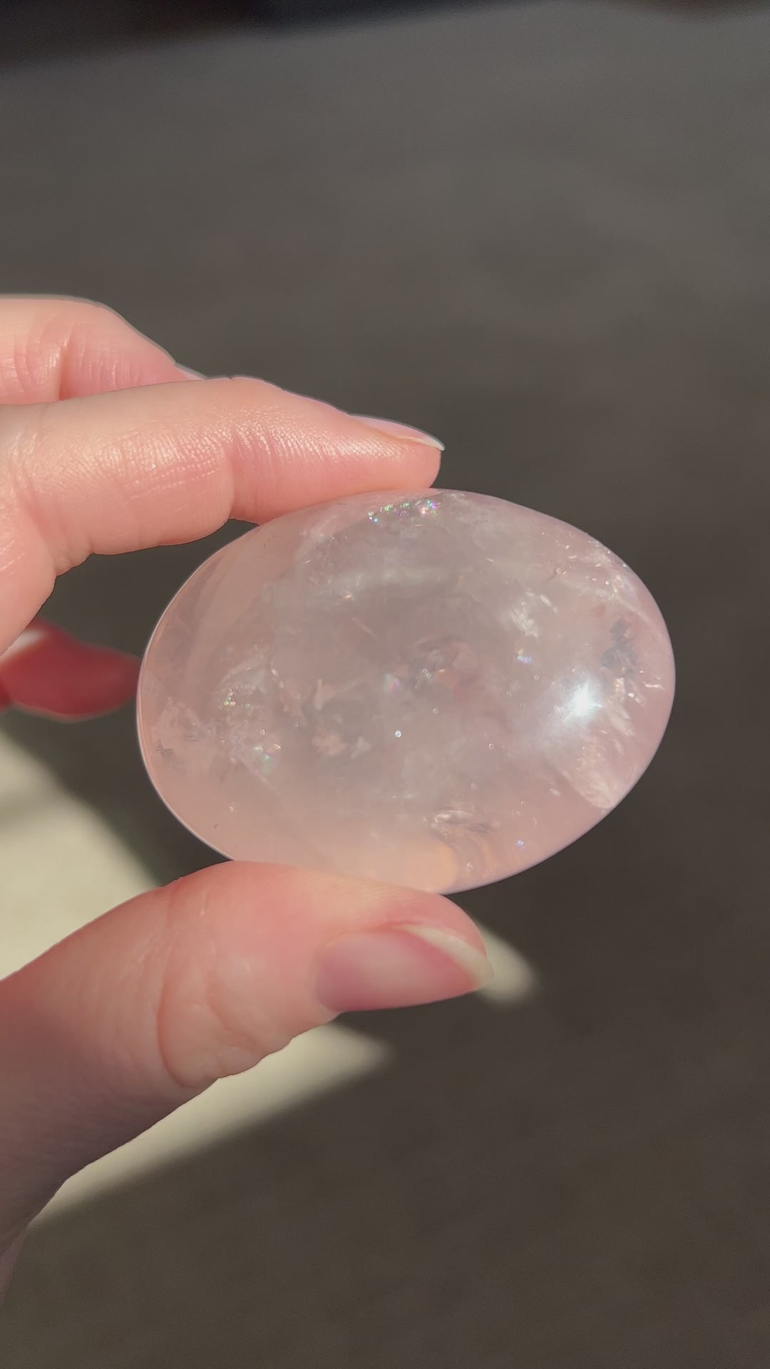 Star Rose Quartz Palmstone 11