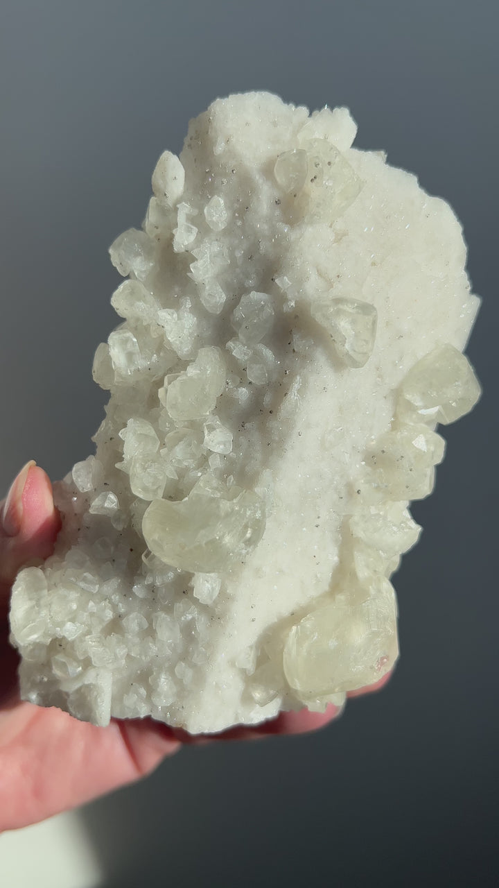 Danburite coated in Calcite and Quartz