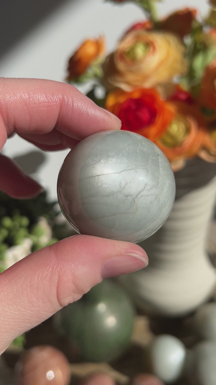 Silver Flash Moonstone Sphere | 39mm (7)