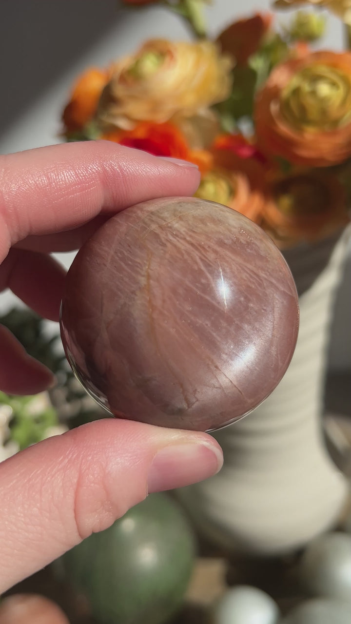 Peach Sunstone/Moonstone Sphere | 50mm (8)