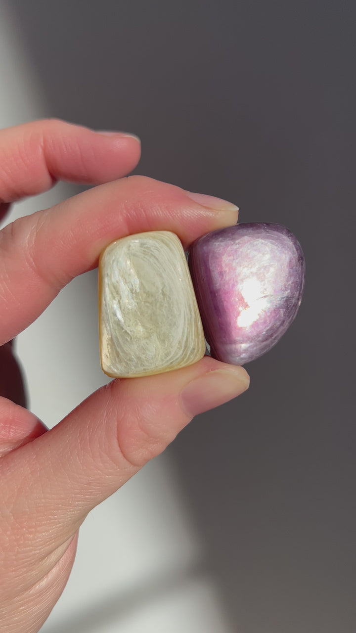 Golden Mica & Gem Lepidolite Bundle 2