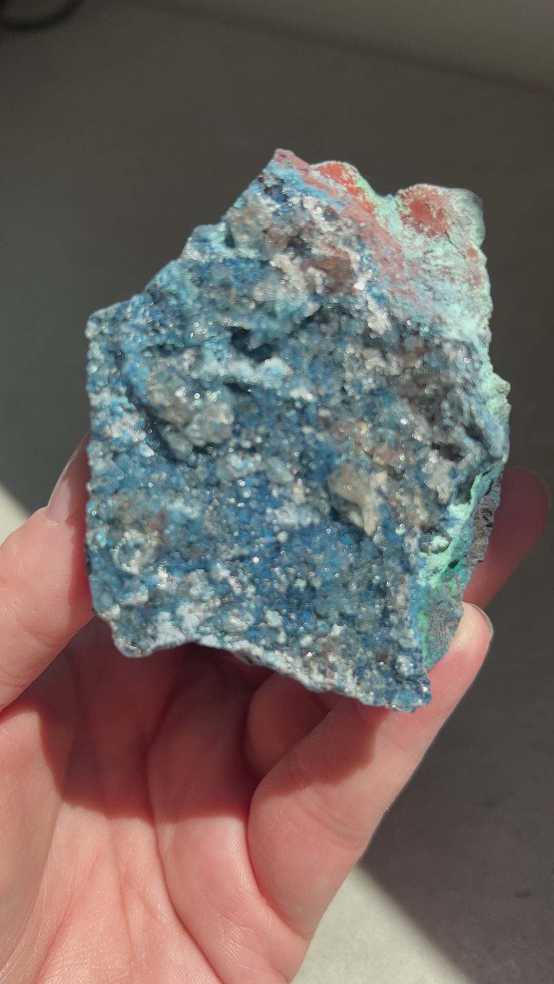 Druzy Quartz on Shattuckite with Chrysocolla | 239g