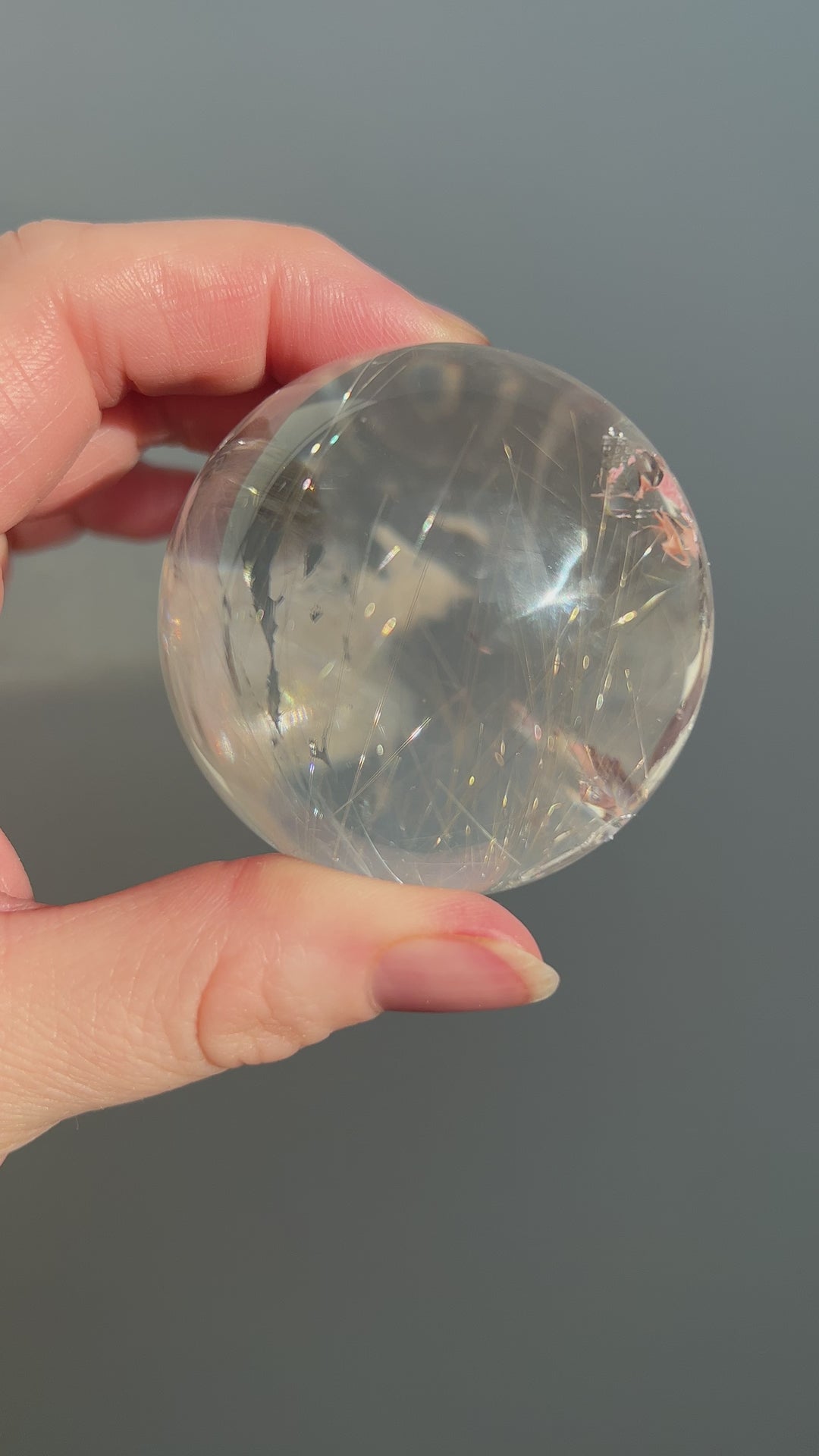 Silver Rutilated Quartz Sphere 54mm (2)