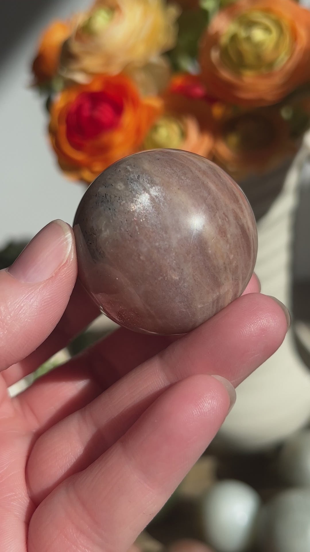 Peach Sunstone/Moonstone Sphere | 40mm (7)