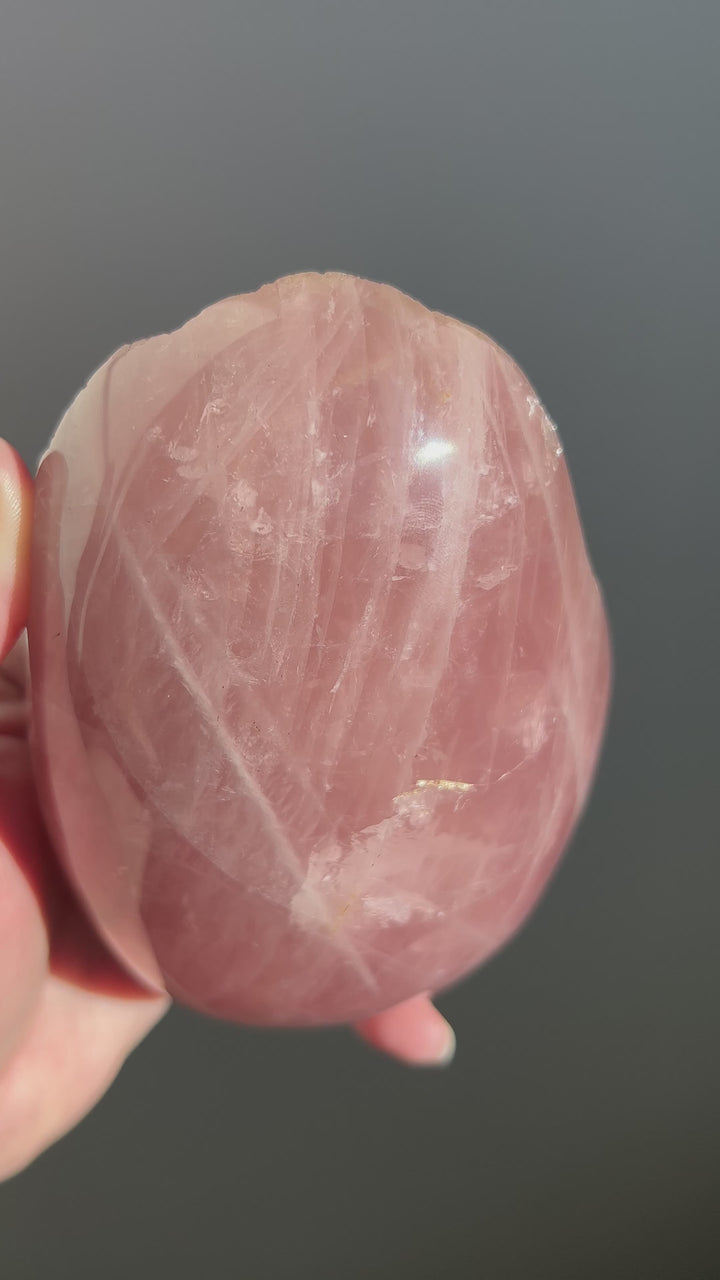 Rose Quartz Half Raw/Half Polished Freeform | 2lbs