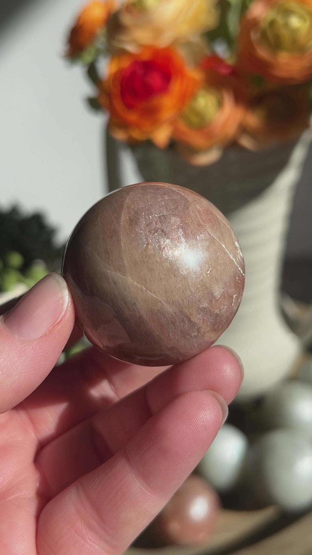 Peach Sunstone/Moonstone Sphere | 41mm (3)