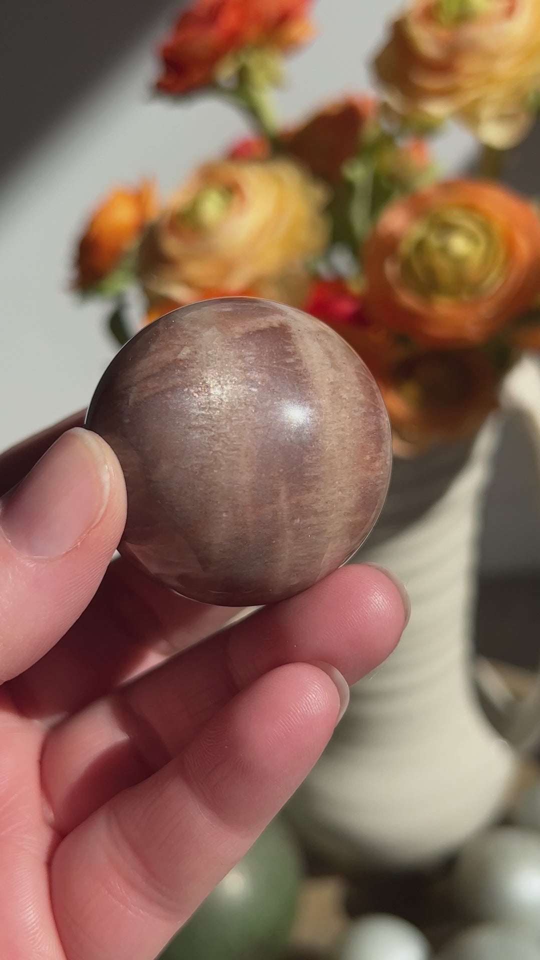 Peach Sunstone/Moonstone Sphere | 40mm (5)