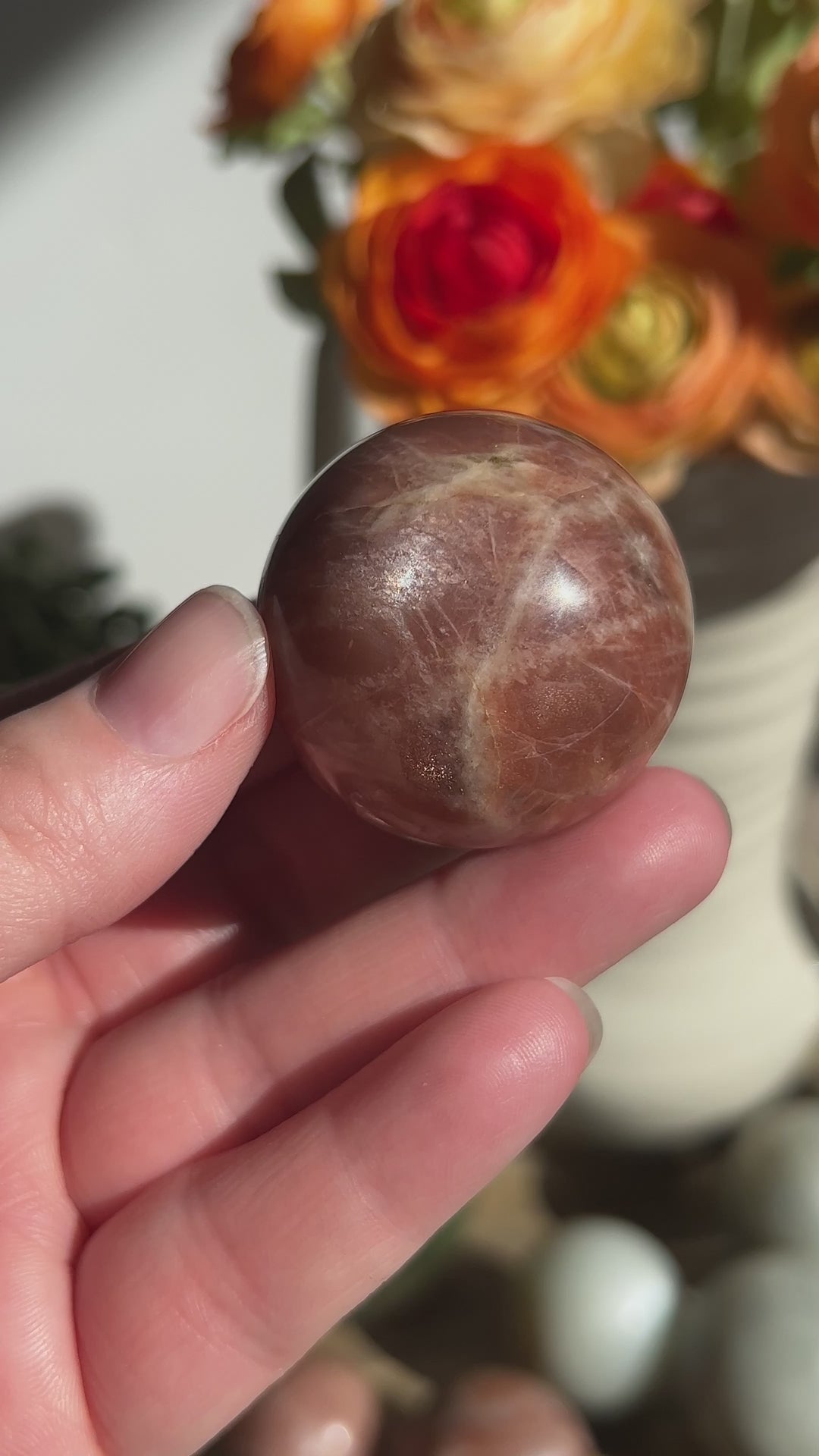 Peach Sunstone/Moonstone Sphere | 40mm (12)