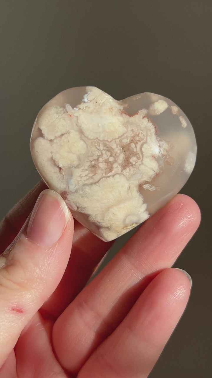 Flower Agate Heart (9)