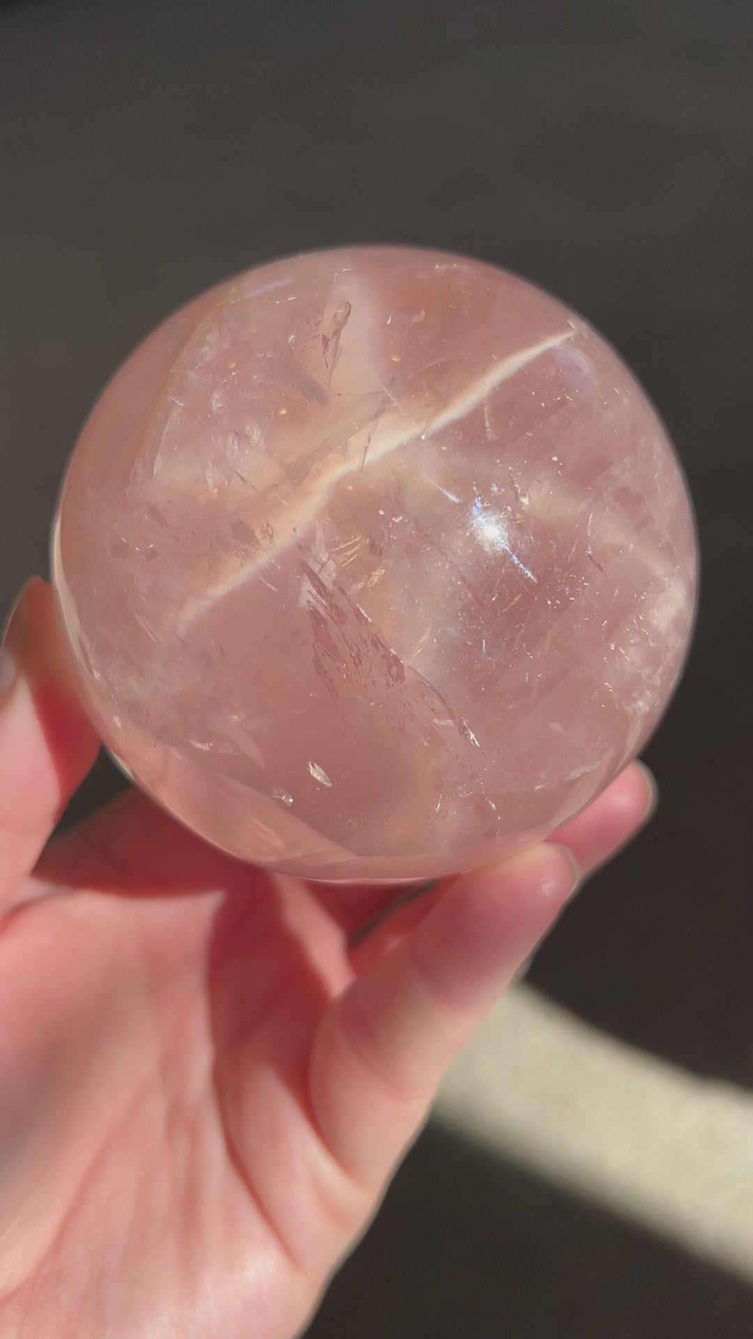 Star Rose Quartz Sphere 1 82mm | 1.66lbs