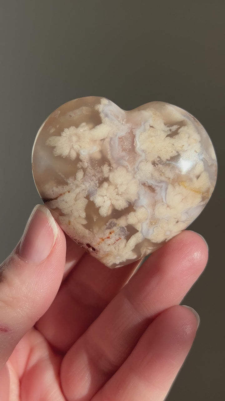 Flower Agate Heart (12)