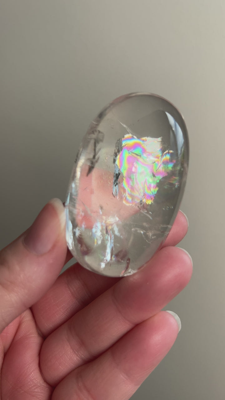 Rainbow Clear Quartz Palmstone (3)