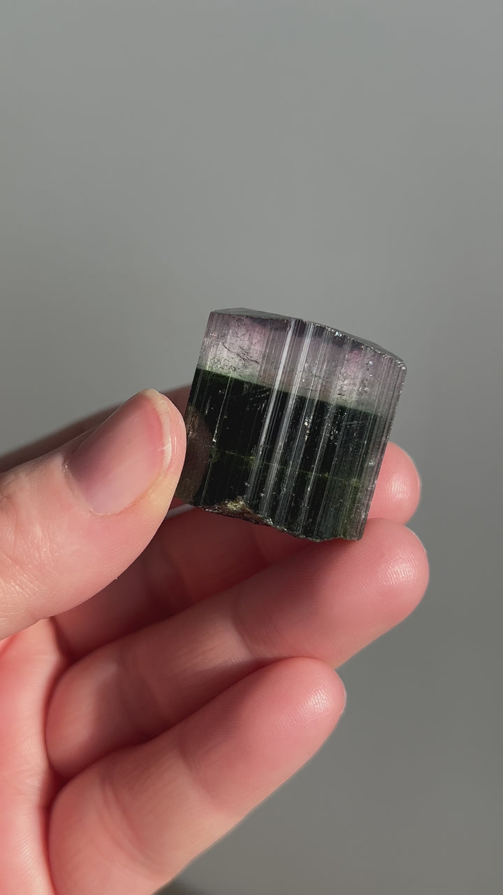 Pink Capped Green Tourmaline 3