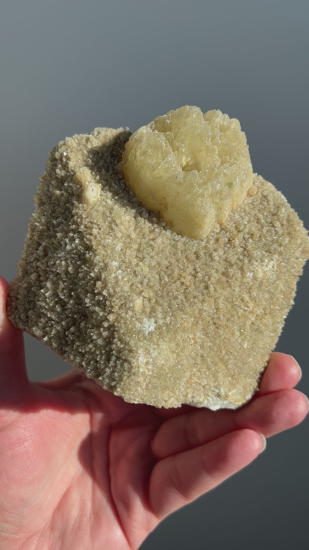 Danburite coated in Calcite and Quartz Sugar