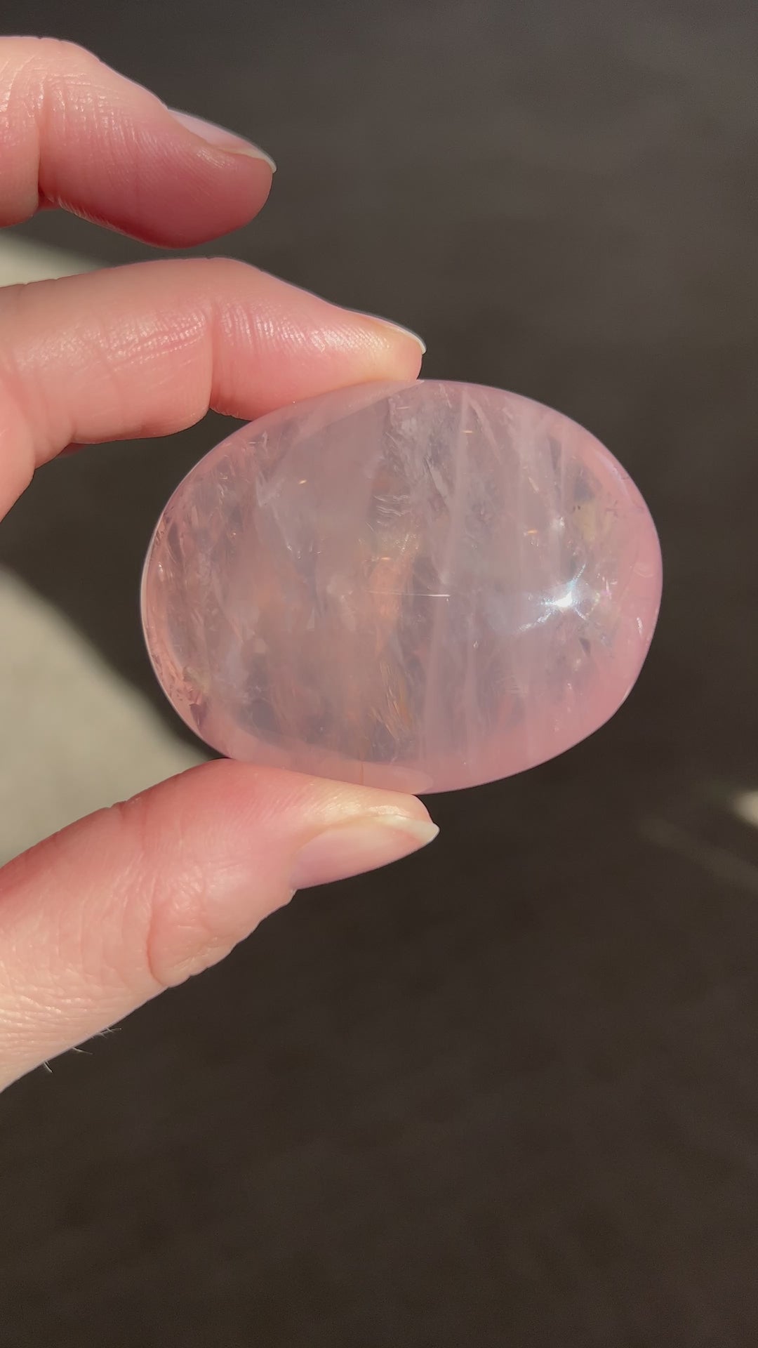 Star Rose Quartz Palmstone 2