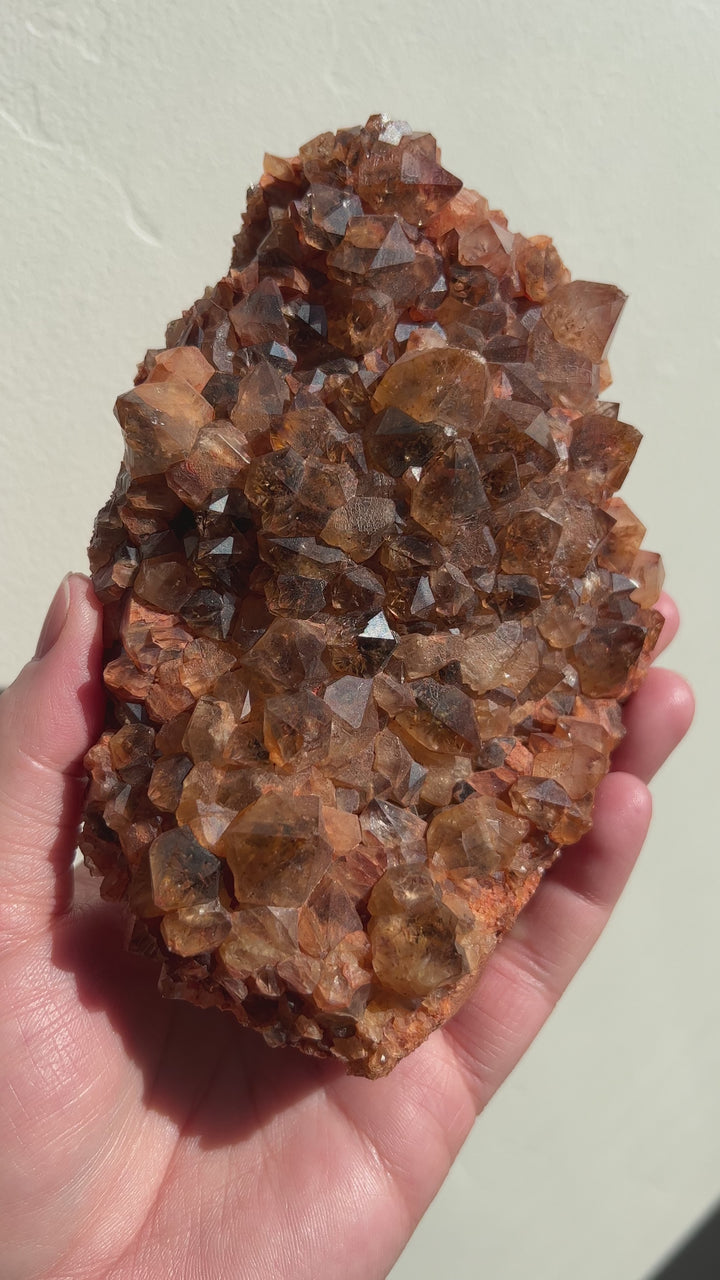 Citrine Cluster with Golden Rutile