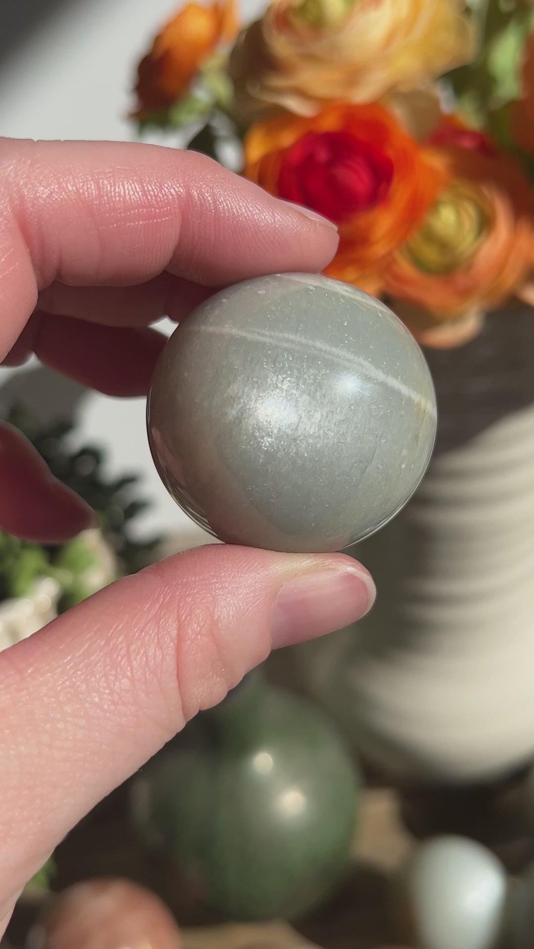 Silver Flash Moonstone Sphere | 37mm (6)