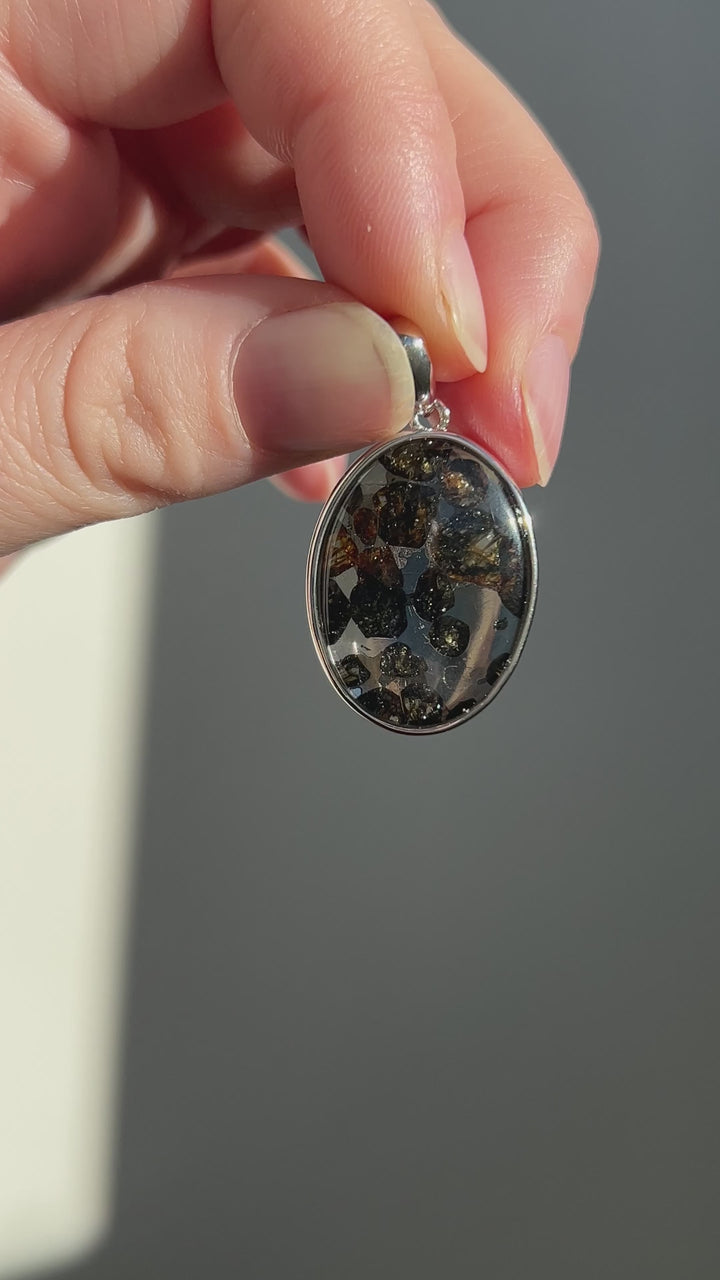 Sericho Pallasite Meteorite Pendant 4