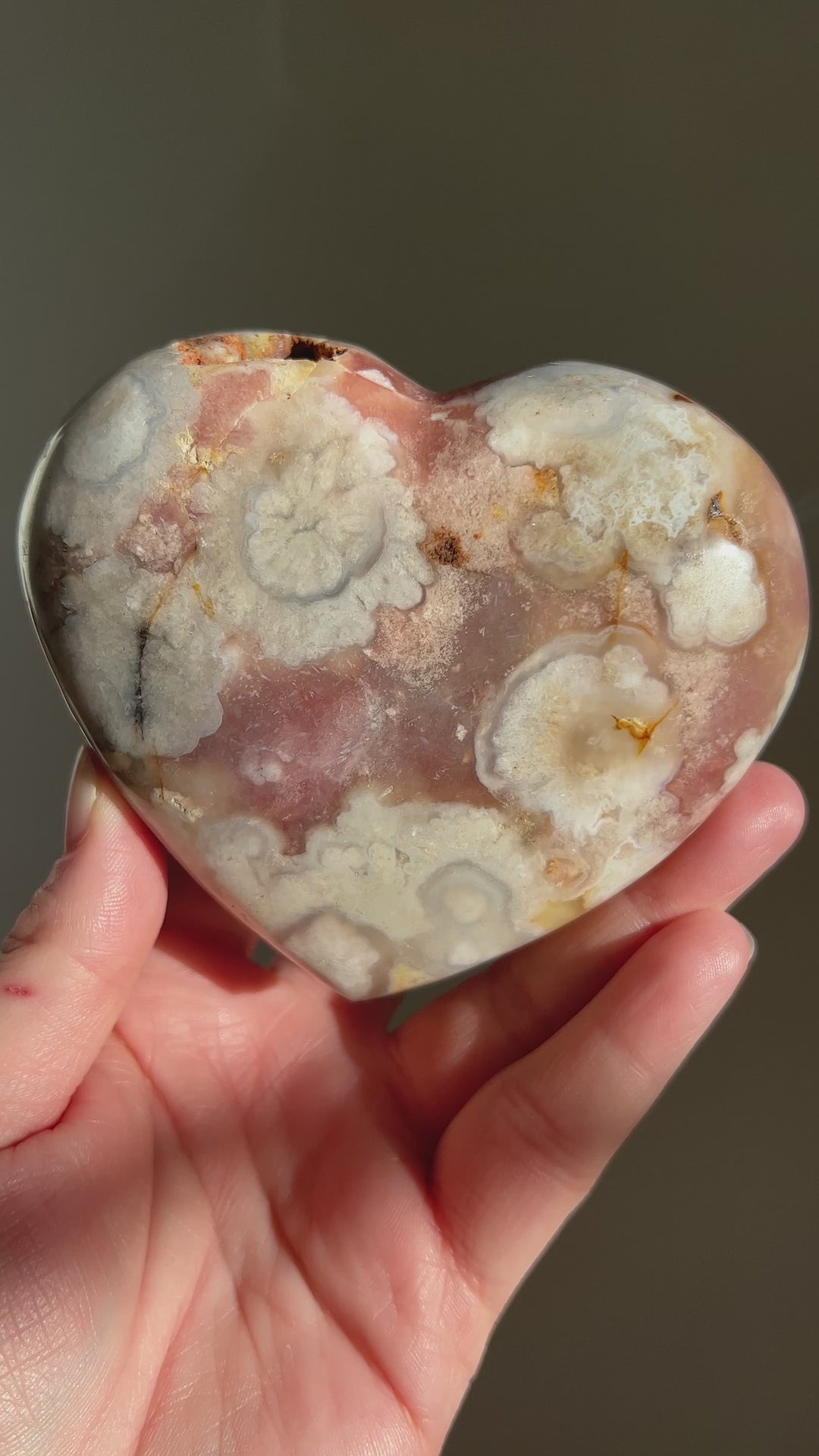 Flower Agate Heart | 543g (10)