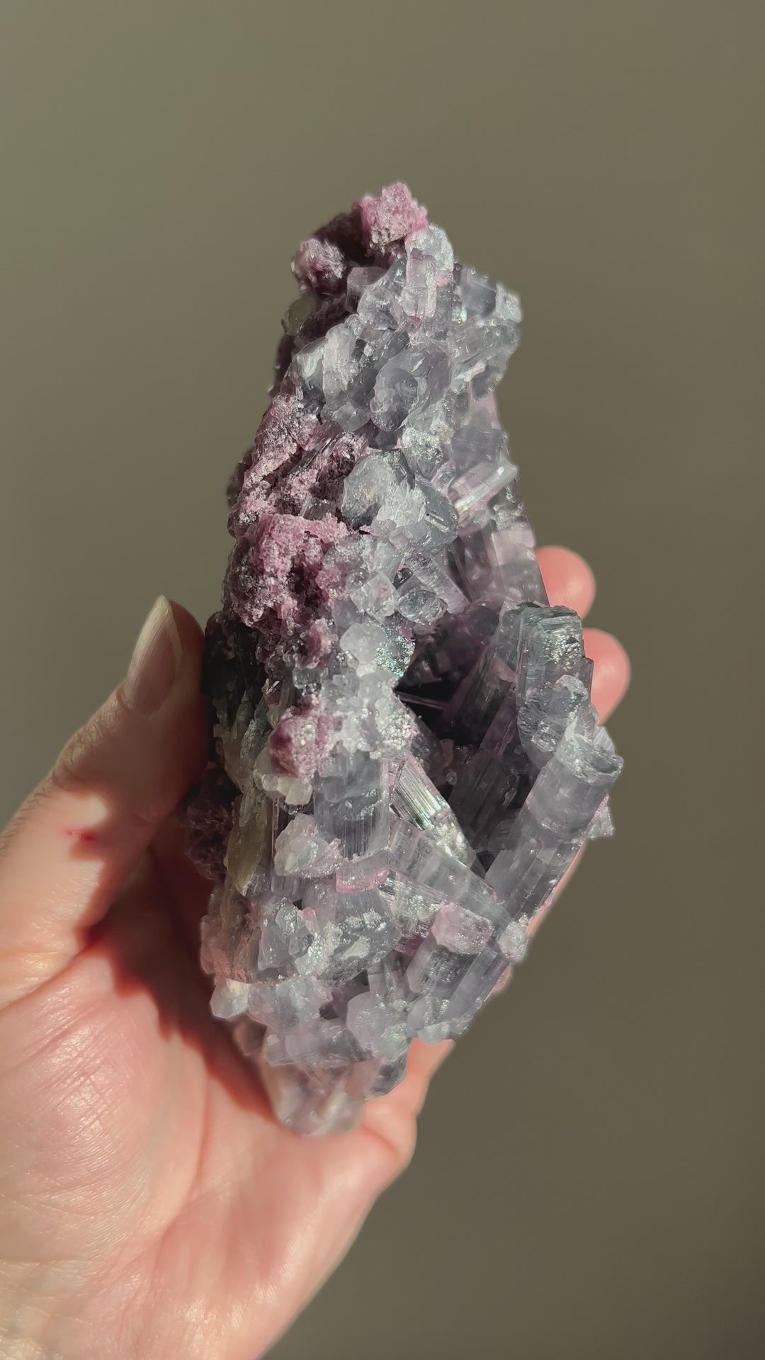 Purple Tourmaline with Lepidolite Cluster Specimen (1)